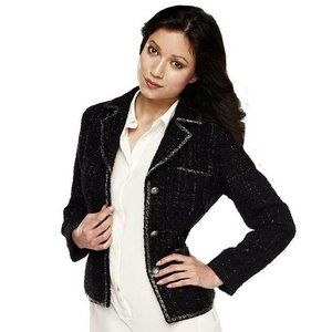 Luxe QVC Rachel Zoe Notch Collar Button Jacket
